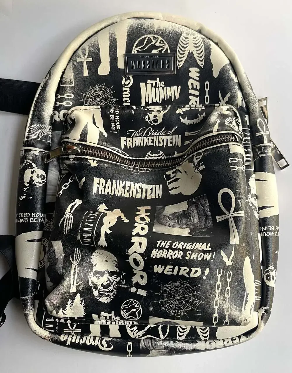 Universal Monsters Black and White Horror Monsters All-Over Print Crossbody Slin